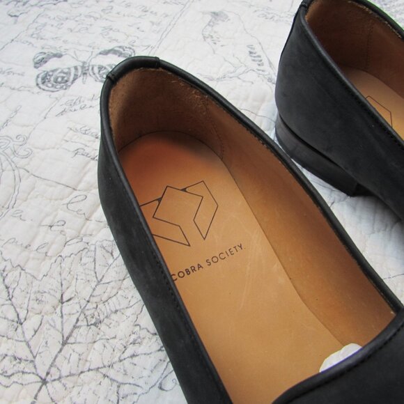 Cobra Society Women’s US 8 Black Nubuck Leather Loafer Dress Shoe logo - Picture 4 of 10